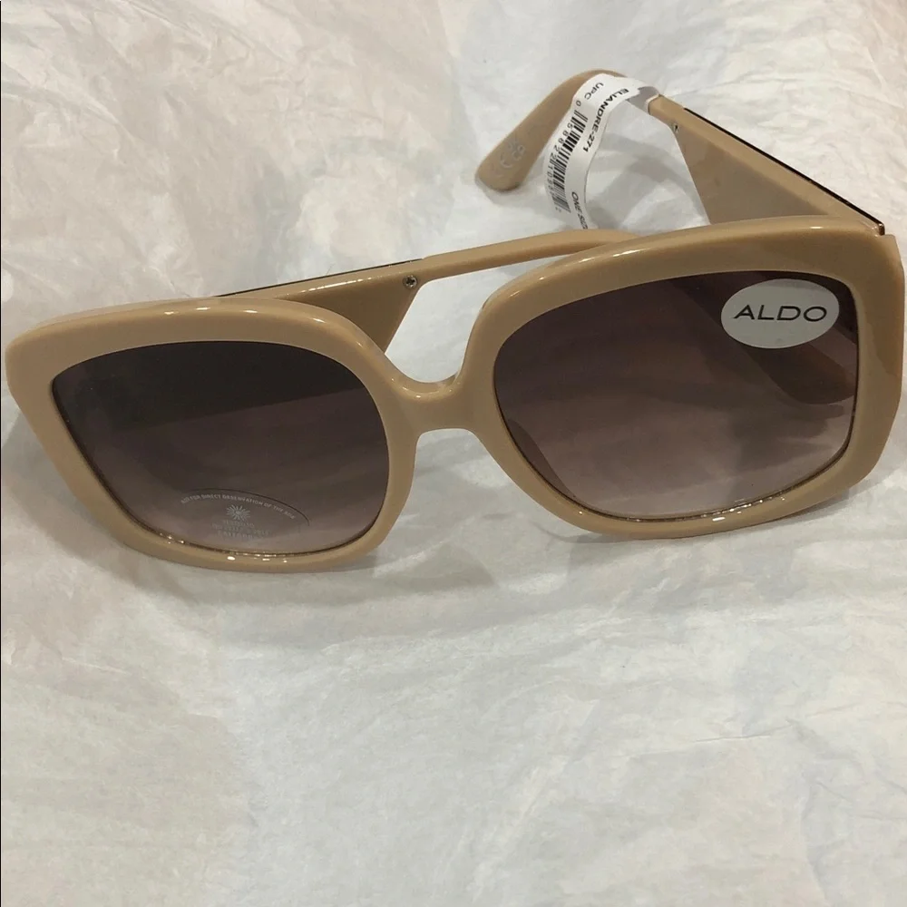 Aldo‎ tan Eliandre-271 plastic frame logo fade lens oversized sunglasses new